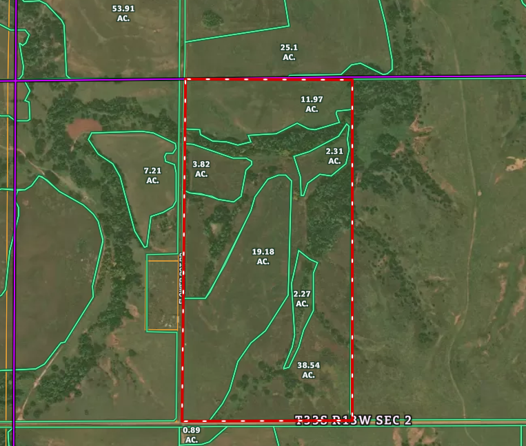80 acres aerial map